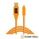 TETHER TOOLS CU8015-ORG USB2.0 轉 Mini B 8Pin 拍攝線 傳輸線 4.6M 延長線 公司貨