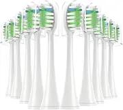 Irvy 10 Pack Replacement Brush Heads Compatible with Philips Sonicare Electric Toothbrush Replacement Heads, White