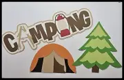 Camping Handmade Paper Piecing Embellishment for Cards Pages PCC