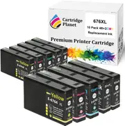 10 Pack (4BK,2C,2M,2Y) Compatible Ink for Epson 676XL for Epson Workforce Pro WP-4530 Workforce Pro WP-4540
