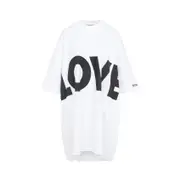 [Moschino] Moschino-White Cotton Interlock Knit Dress-Donna 38 IT