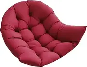 Fonowx Egg Chair Cushion, Thicken,Soft,Washable, Comfortable,Hammock Cushion Pad, Dark Red