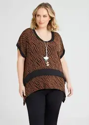 TAKING SHAPE Kim Contrast Top - size S (14) - RRP $109.95
