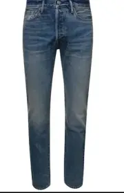 Tom Ford Blue Stonewashed Denim Jeans, Size 34, new, never worn
