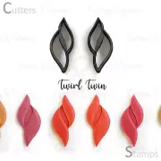 TWIRL TWIN Polymer Clay Cutter | Geometric Shape Cutter | Unique clay cutter |
