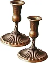 2pcs Vintage Metal Candle Holder Elegant Decorative Stand for Weddings Parties Home European Style Taper Candlestick Holders for Table Centerpieces