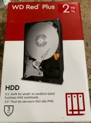 Western Digital 2TB WD Red Plus NAS Internal Hard Drive HDD - 5400 RPM, NEW