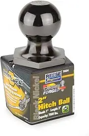 Reese 7060444 Interlock® Carbon Forged Trailer Hitch Ball, 2 in. Diameter, 7,500 lbs. Capacity, 1 in. Shank Dia, 2 in. Shank Length, Black Nickel