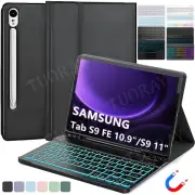 For Samsung Galaxy Tab S9 FE 10.9/S9 S8 S7 11 inch Bluetooth Keyboard Case Cover