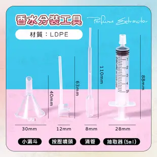 【分裝神器🇹🇼】香水分裝工具 迷你漏斗 滴管 按壓噴頭 抽取器 香水分裝神器 抽取針筒 抽取吸管 香水分裝 城市漫遊