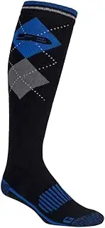 [Storm Bloc] 3 Pack Mens Extra Long Knee High Argyle Cotton Work Hiking Socks (6-11 uk, SBGMS007BLK)
