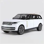 Scale Finished Model Car 1:24 Scale for Land Rover Range Rover SV 2022 Alloy Diecast Simulation Miniature Vehicle Collectibles Die-cast Vehicle(White)