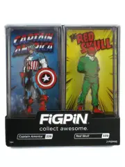 Figpin Captain America Red Skull Artist Proof 2020 ECCC Exclusive Enamel Pin Set