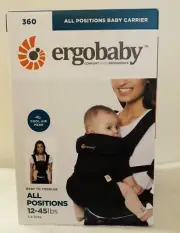 Ergobaby Ergo Pack 360 All Position Baby Carrier 12 - 45 lbs Onyx Black NIB