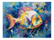 Blue Fish Canvas Print