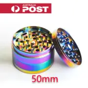 Large 50mm Rainbow Grinder 4-Layers Zinc Muller Metal Alloy Herb Tobacco Crusher