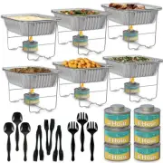 Chafing Dish Buffet Set, Half Size, Disposable Catering Supplies -6 Pack- Foo...