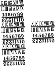 DOITOOL 8sets DIY Clock Numerals Kit of Arabic Roman Numbers for Creative Home Decor Durable Smooth Finish for Clock Panel Assembly and Unique