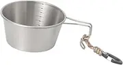 koolsoo Camping Cup Portable Water Cup with Lanyard Lightweight Tableware Equipment Camping Bowl for Barbecue Backpacking, 600ml