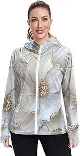 [Caihoyu] Plain Hoodie Long Sleeve Swim Shirts for Women UPF 50+ Protection Workout Sweatshirt Hiking Outdoor Performance, Multicolor03, Large