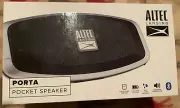 Altec Lansing IMW279-BLK Porta Pocket Bluetooth Speaker - Black/Silver- NEW
