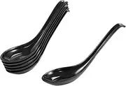 Moovul 6 Pcs Japanese Style Rice Spoons With Long Handle for Restaurants, Asian Soup