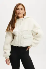 [Body] Body - Match Pocket Hooded Jacket - Coconut milk XL COCONUT MILK