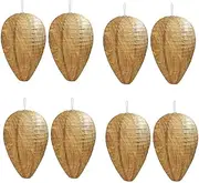 Xunweiad 8 Pack Size Paper Wasp Nest Decoy Hanging Wasp Nest for Wasps Hornets Yellow Jackets