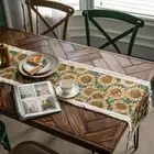 Vintage Farmhouse Style Table Runner Light Luxury Boho Tablecloth Party