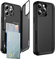 RUNGOS for iPhone 13 Pro Case with Hidden Card Holder [Magnetic Closure Flap Design] [2 Card + 1 Cash] 10Ft Drop Tested Shockproof Cover for iPhone 13 Pro Wallet Case, 3 in 1 Phone Stand Phone Case