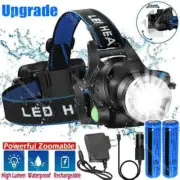 990000LM LED Headlamp Rechargeable Headlight Zoomable Head Torch Lamp Flashlight