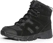[CLSQLXYJZC] Outdoor Mountaineering Combat Boots, Mid-top Anti-kick and Anti-collision Lace-up Sports Tactical Combat Shoes, for Lightweight Breathable Desert Boots