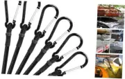 Carabiner Bungee Cords 18 Inch,Black Bungee Cords with Hooks,1/3 Inch 18 IN