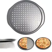 Crisper Carbon Steel Baking Tray Cooking Tool Pizza Pan Crispy Crust Pizza
