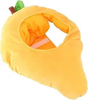 BRIGHTFUFU Adorable Mango Shape Hat Fruit Headwear for Women Novelty Cap Adult Plush Fruit Cap Cosplay Headwear