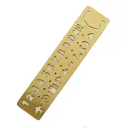 3pc Metal Hollow Straight Ruler Number Letter Pattern Bookmark School Kawaii Stationery Metal Drawing Template Measuring Tool