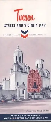 1964 Chevron Road Map: Tucson NOS