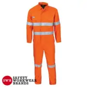 DNC Workwear Mens Inherent Flame Resistant PPE2 Coveralls Reflective Orange 3482