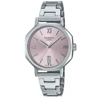 在飛比找PChome24h購物優惠-CASIO卡西歐 SHEEN 拋光金屬 優雅時尚腕錶-粉 S