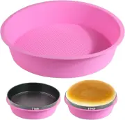 Cheesecake Pan Protector for 7,8 Inch round Springform Pan,Silicone Cheesecake W
