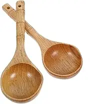 Zerodeko Timber Scoop Ladle Multipurpose Water Scoop Kitchen Water Spoon Lightweight Wooden Ladle for Daily Use