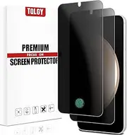[TQLGY] Privacy Tempered Glass Screen Protector for Samsung Galaxy S23 Plus / S23+, Fingerprint Unlock, Anti-Spy, Anti-Scratch, Bubble Free, 2-Pack