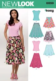 New Look Pattern 6899 Misses' Skirts and Knit Tops