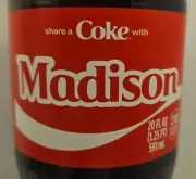Share A Coke With Madison 2025 Personalized Coca Cola Coke Bottle