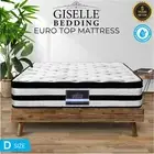 Giselle Bedding Double Bed Mattress 34cm Euro Top Pocket Spring Medium Firm