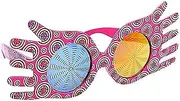 [Sun-Staches] Big Luna Love Retro Round Sunglasses
