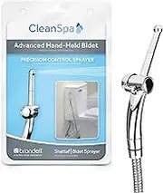 Brondell CleanSpa Advanced Bidet Sprayer -with Precision Pressure Control Spray | Curved Design and Thumb Controls for Easy Water Pressure Adjustment and Targeted Cleaning | Internal Brass Valves