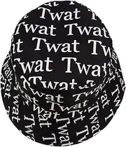 [Amanda Jacobs] Unisex Bucket Hat, Reversible Pattern Bucket Cap for Men & Women, Twat Print Bucket Hat | Sun Hat | Women Sun hat