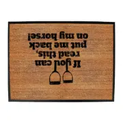 Animal Horse If You Can Read This Put Me Back On My - Funny Novelty Doormat Man Cave Floor mat