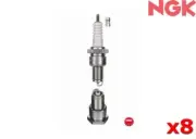 NGK Spark Plug FOR Renault 11 1984-88 1.7 (B/C37F) Hatchback BPR6ES x8